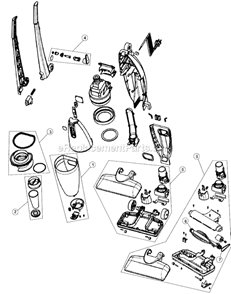Page A Diagram and Parts List for M084300  Dirt Devil Upright Vacuum